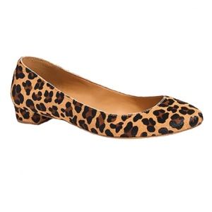 J. Crew Lily Calf Hair Leather Flat
